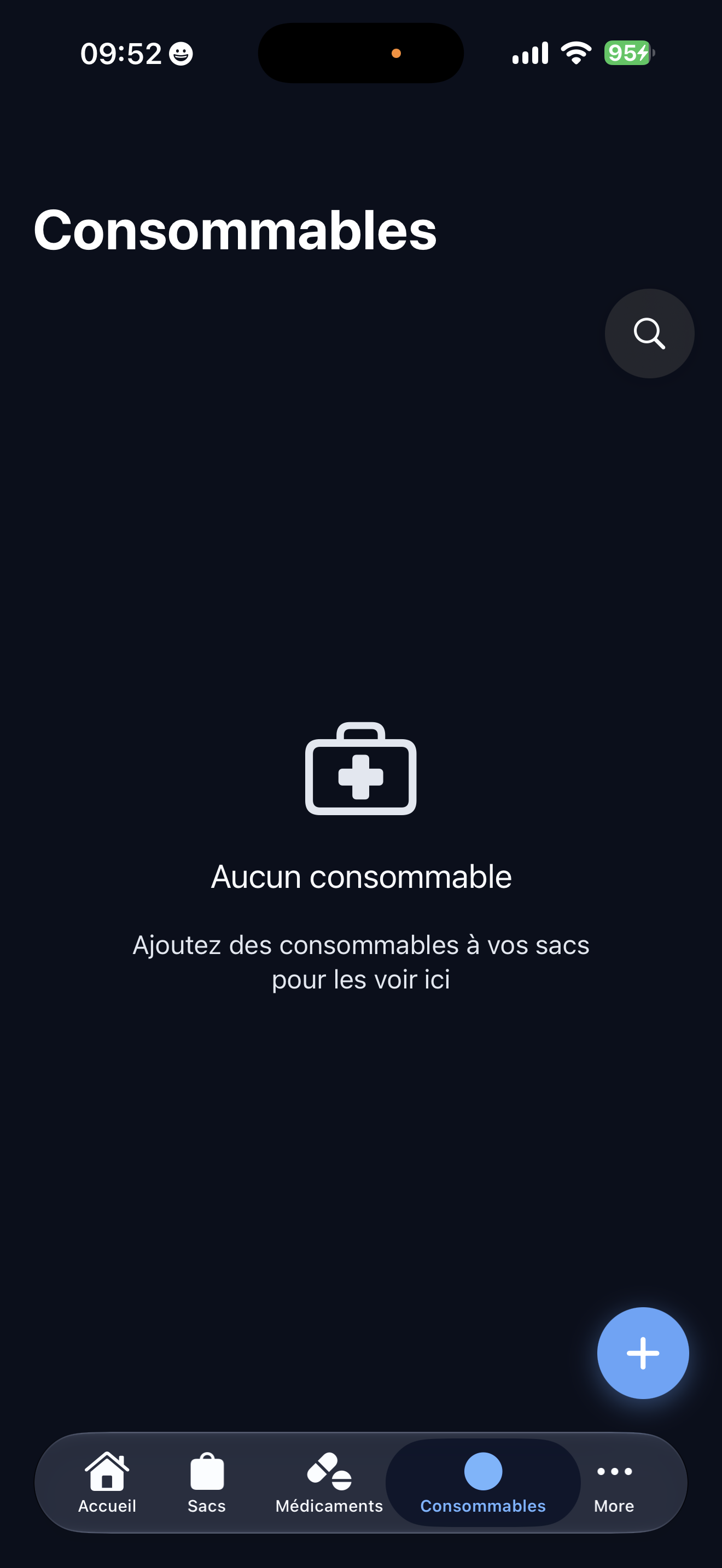 Écran des alertes de péremption